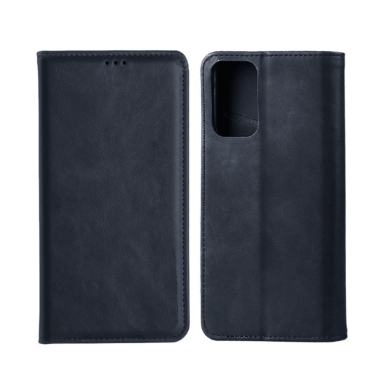 Leather Flip Cover with Internal Pocket for Oppo A96 4G Black